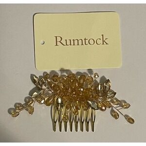 Gold Leaves Metal Crystal Hair Comb DIY Bridal Hair Accessories Decorative S